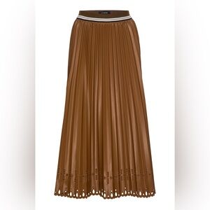 NWT Le Superbe Pleats to meet you Vegan Leather Skirt Medium MSRP $395